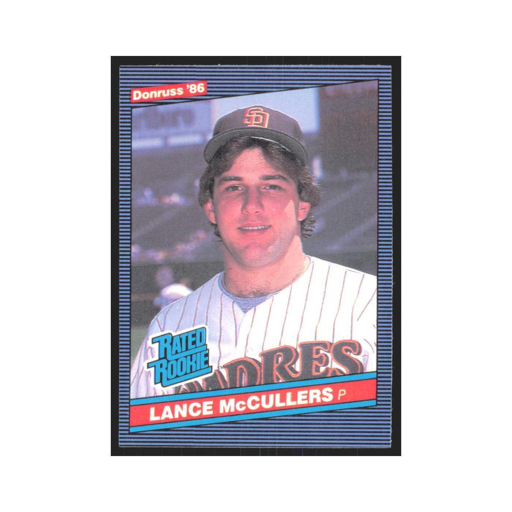 Lance McCullers Rookie 1986 Donruss #41 San Diego Padres Baseball Card NM