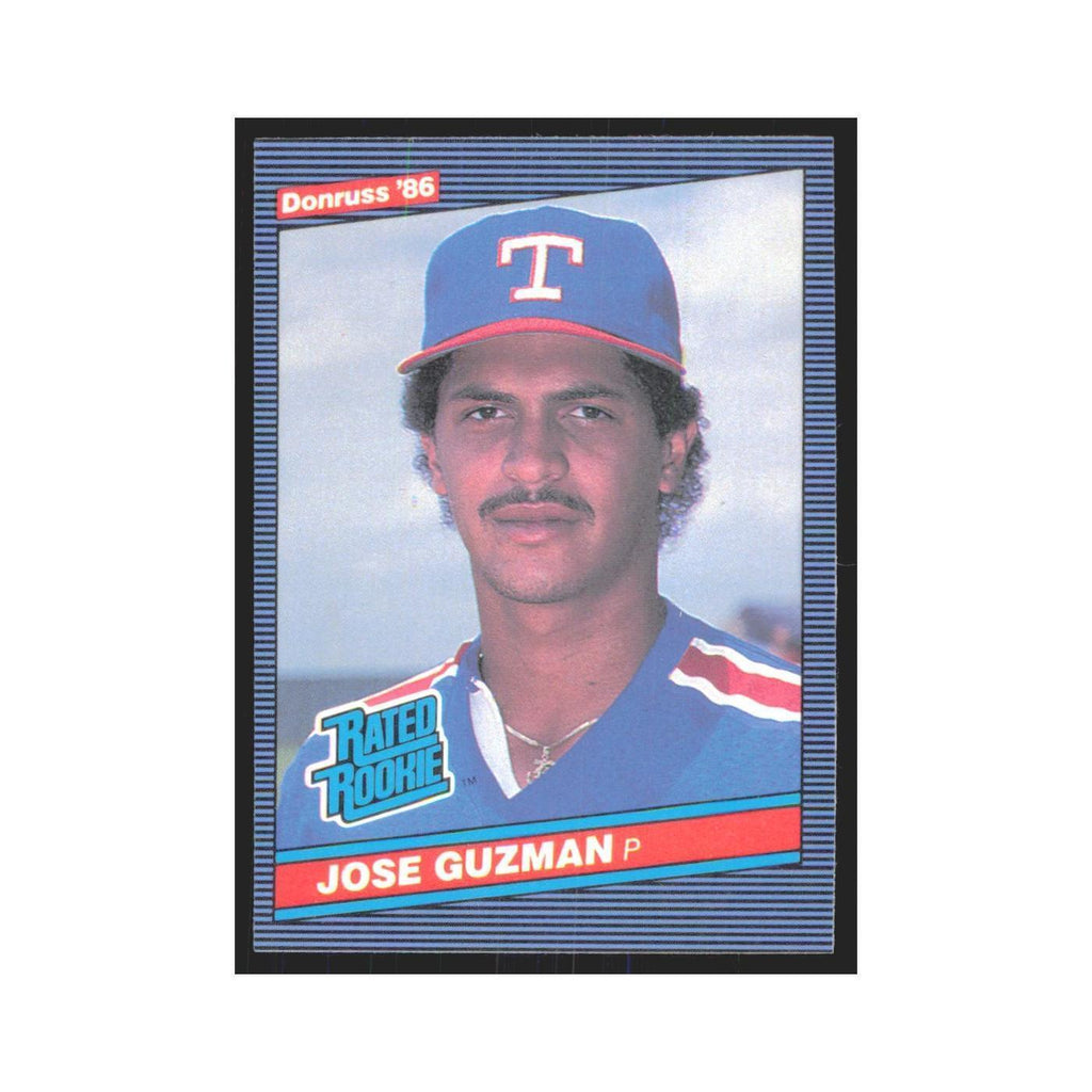 Jose Guzman Rookie 1986 Donruss #30 Texas Rangers Baseball Card NM