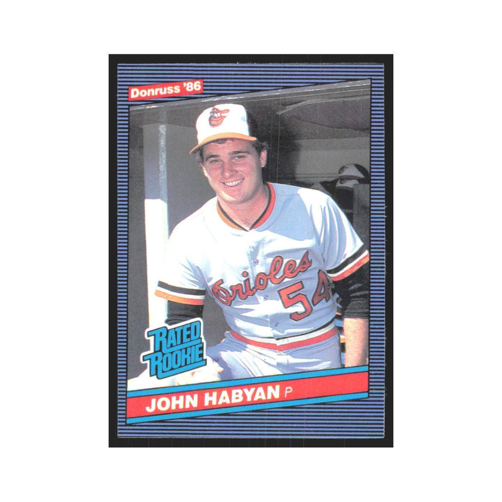 John Habyan Rookie 1986 Donruss #45 Baltimore Orioles Baseball Card NM