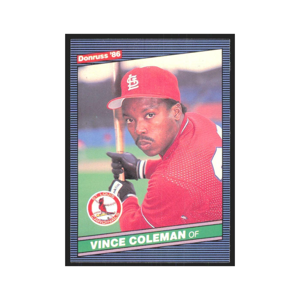 Vince Coleman 1986 Donruss #181 St. Louis Cardinals Baseball Card NM