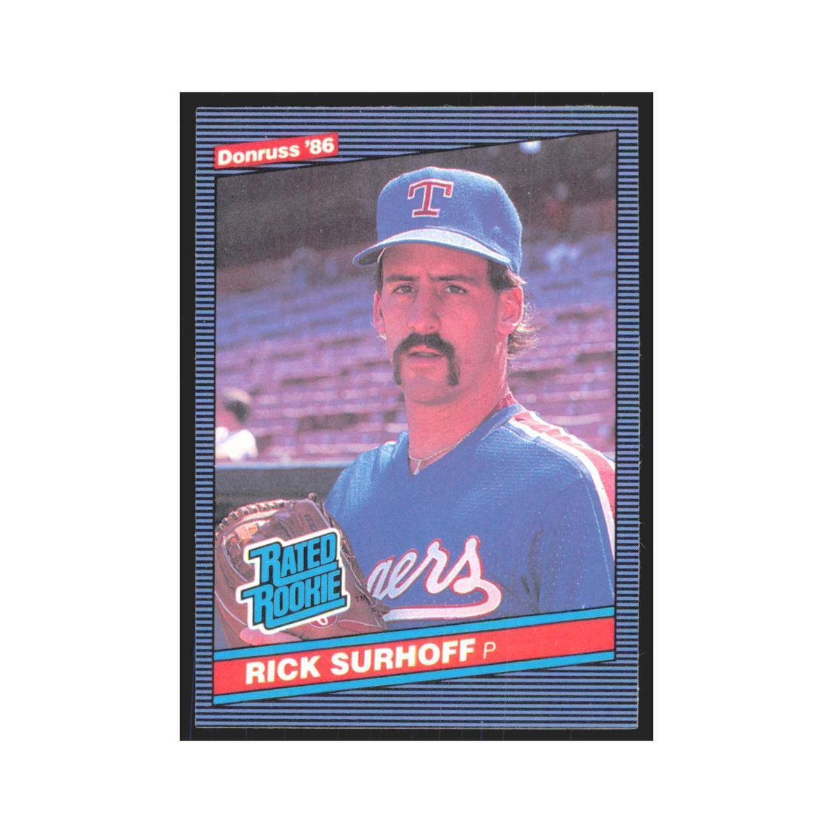Rick Surhoff Rookie 1986 Donruss #42 Texas Rangers Baseball Card NM
