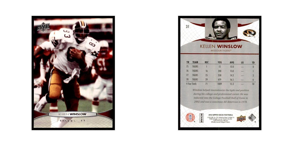 Kellen Winslow 2012 Upper Deck #31 Football Cards Football Card NM