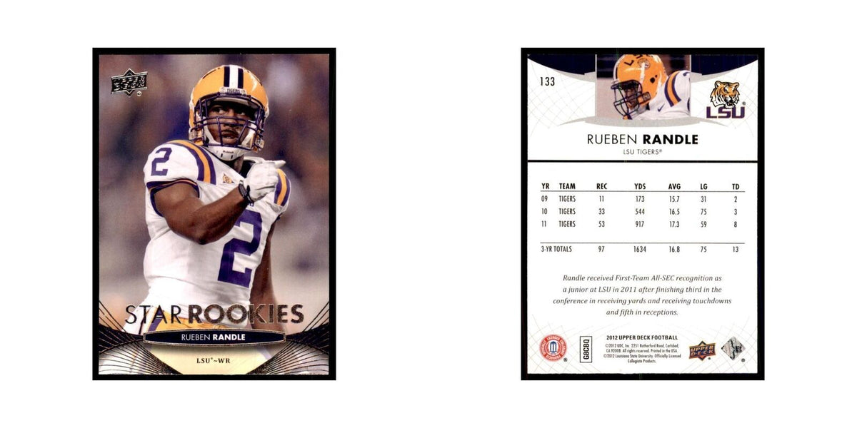 Rueben Randle Rookie 2012 Upper Deck #133 Football Cards Football Card NM
