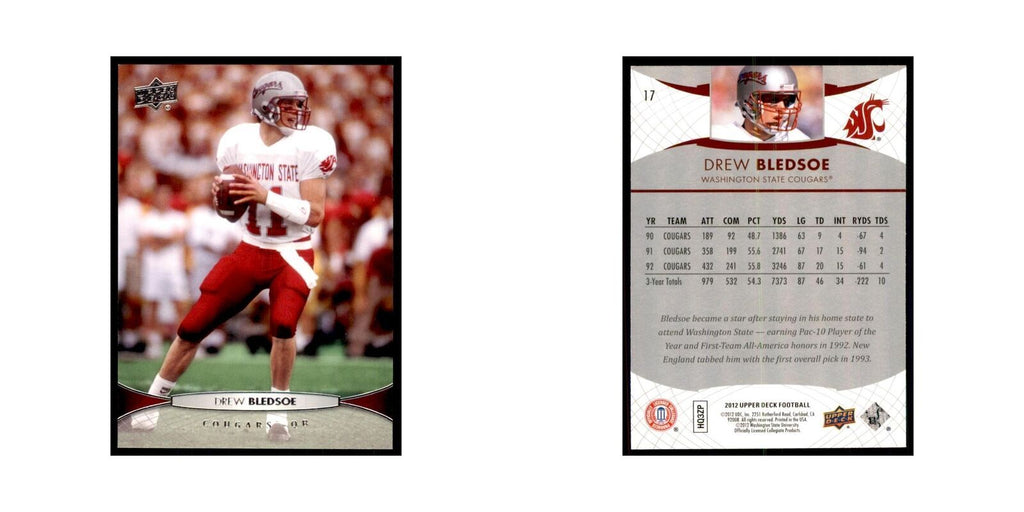 Drew Bledsoe 2012 Upper Deck #17 Football Cards Football Card NM
