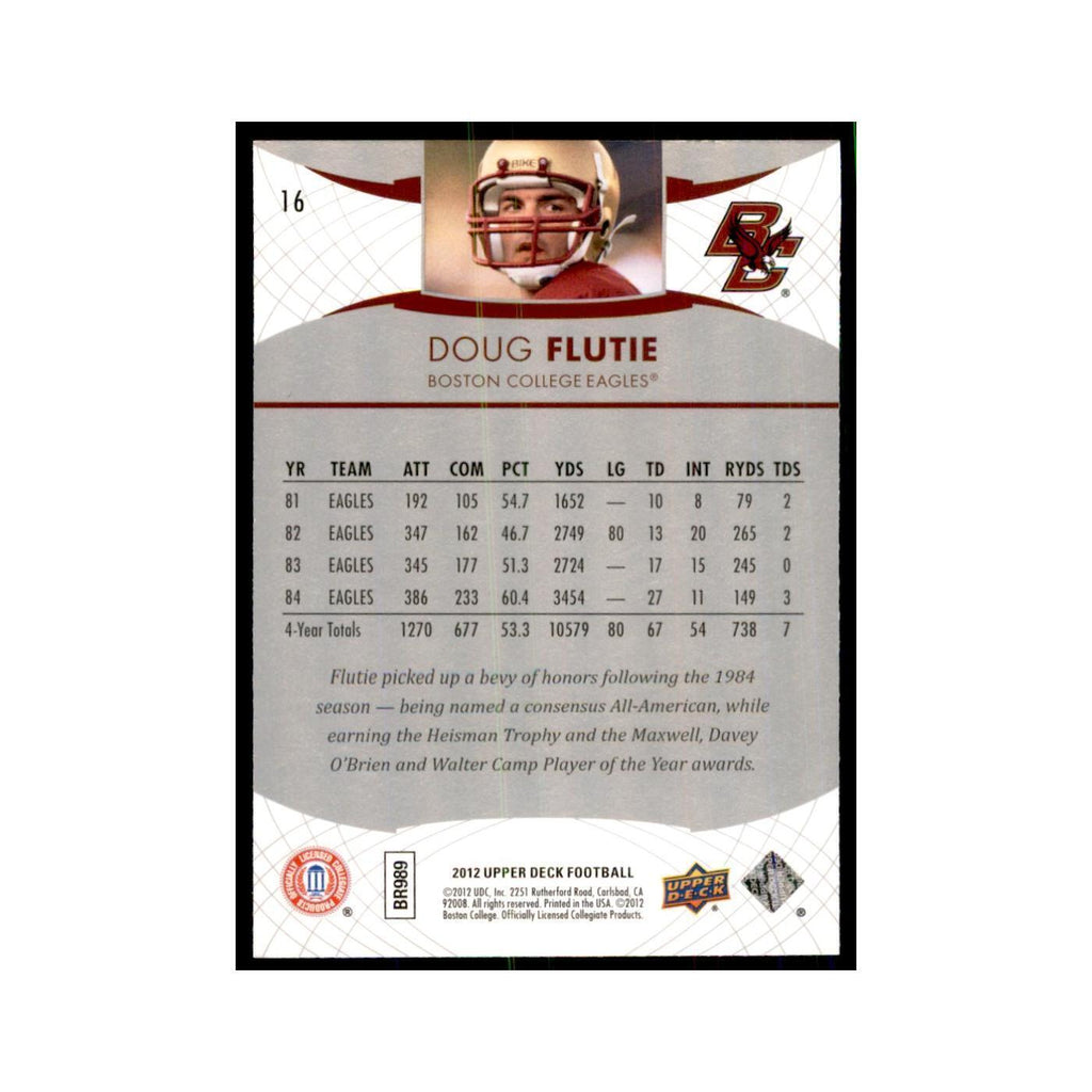 Doug Flutie 2012 Upper Deck #16 Football Cards Football Card NM