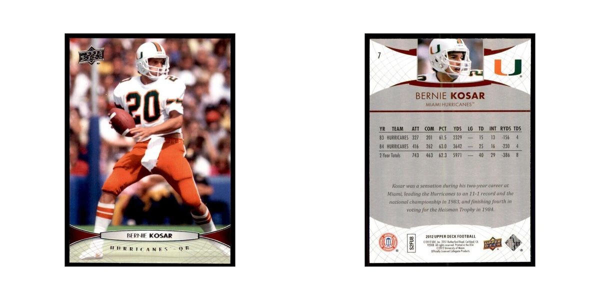 Bernie Kosar 2012 Upper Deck #7 Football Cards Football Card NM