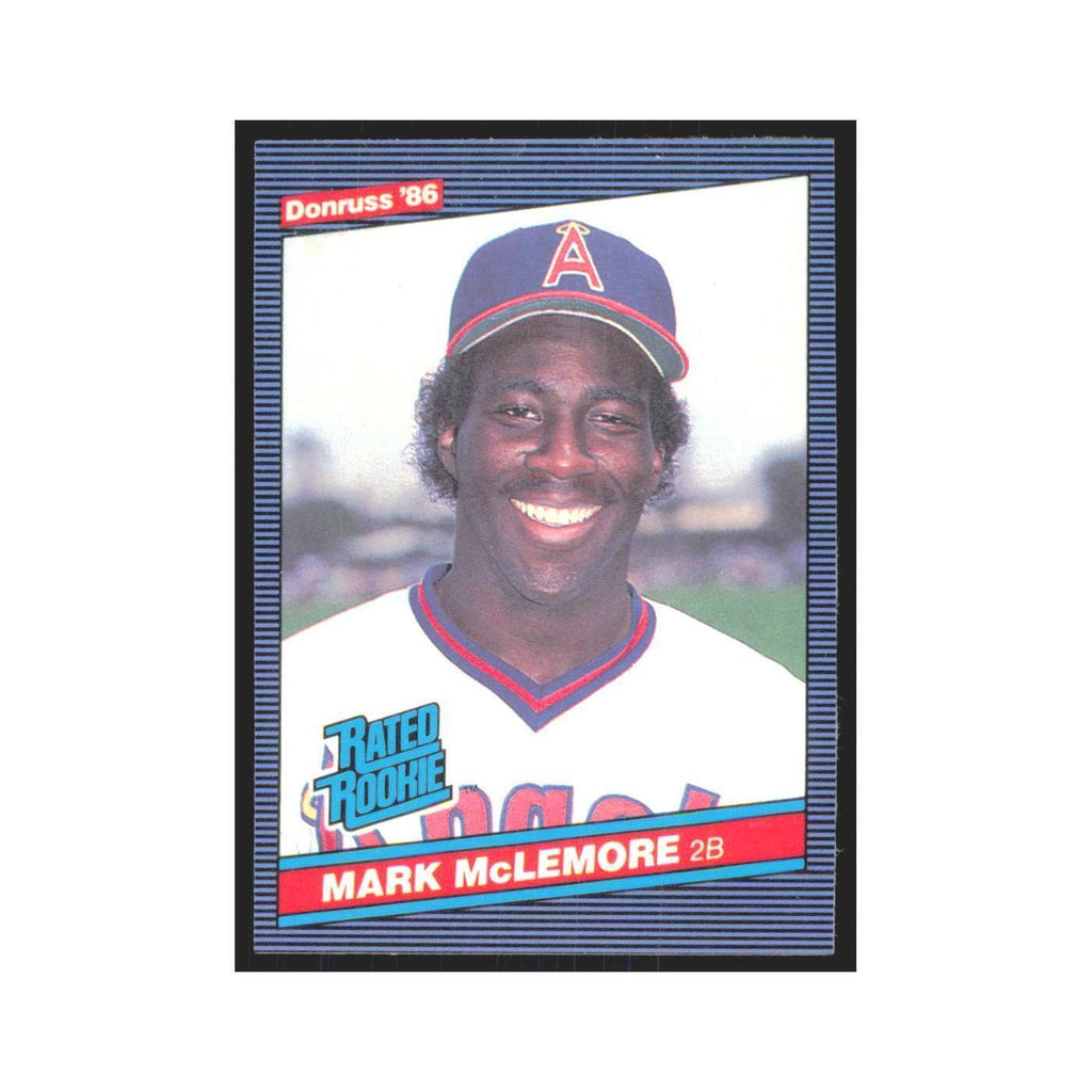 Mark McLemore Rookie 1986 Donruss #35 California Angels Baseball Card NM
