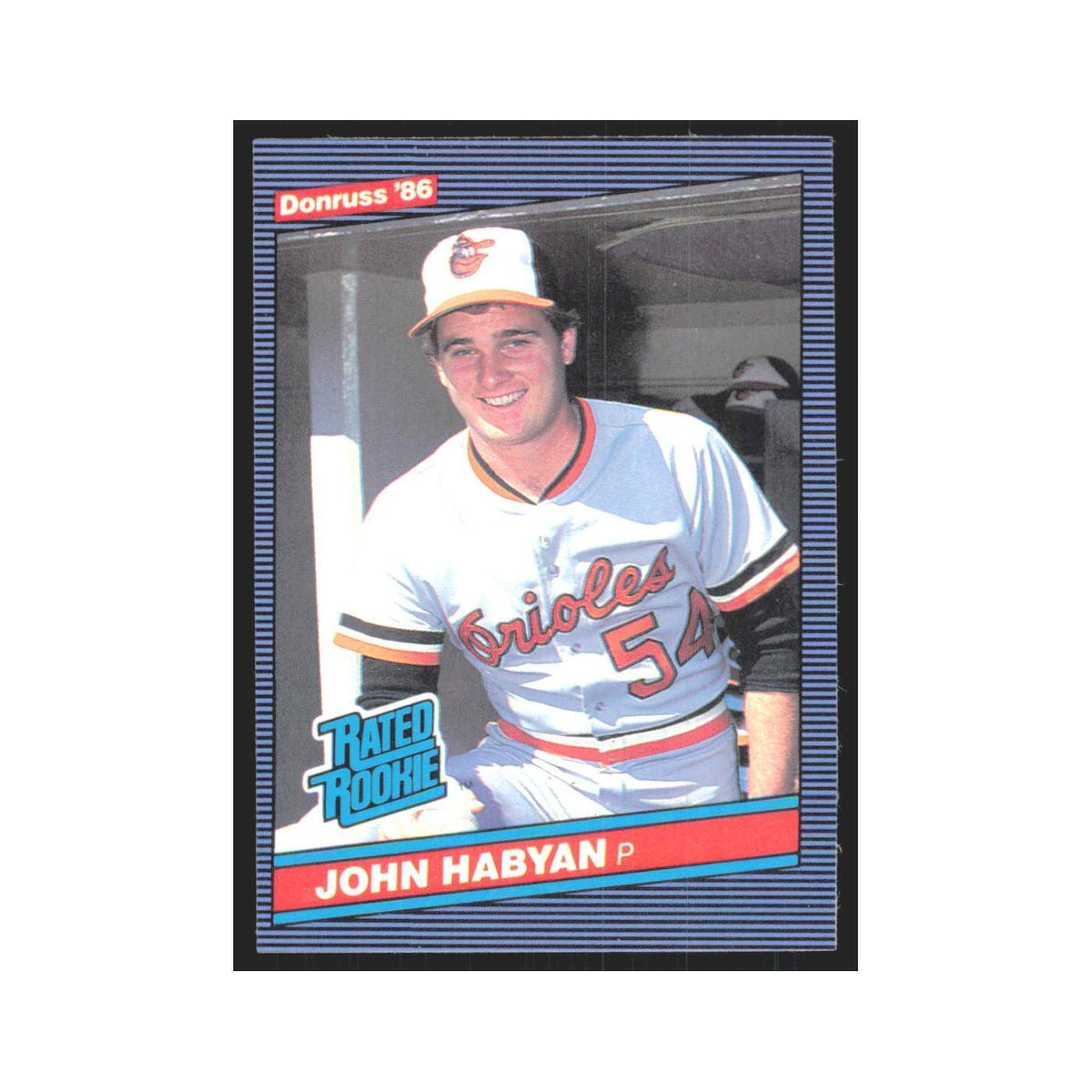John Habyan Rookie 1986 Donruss #45 Baltimore Orioles Baseball Card NM
