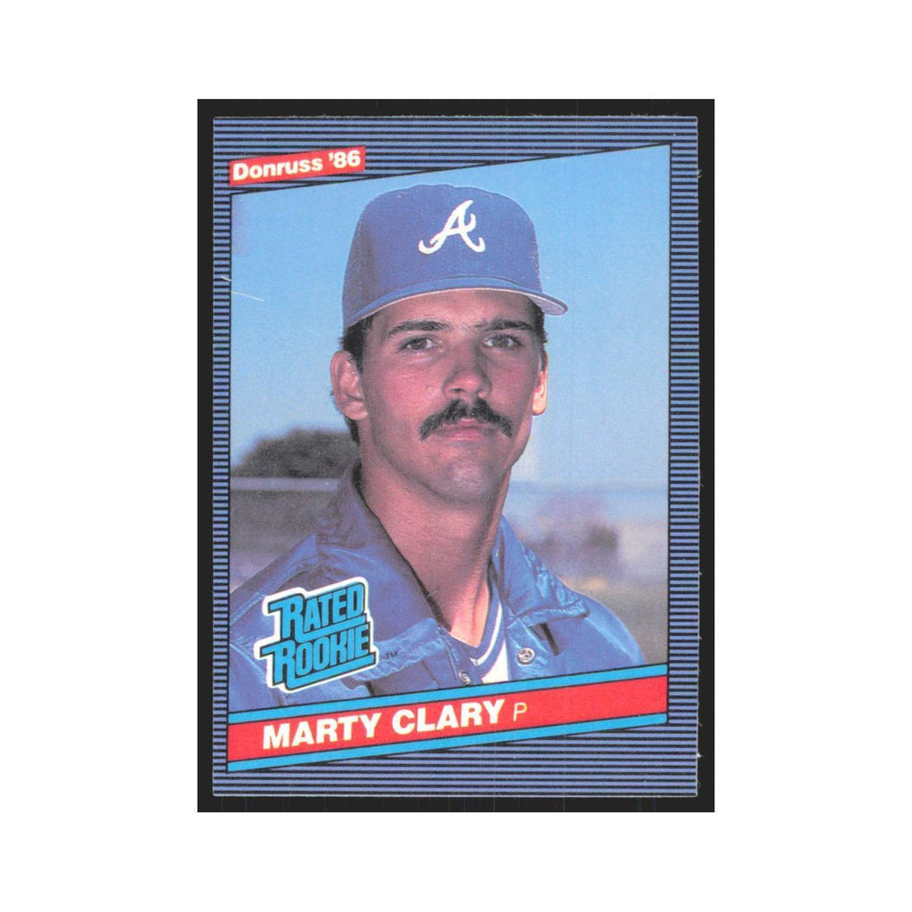 Marty Clary Rookie 1986 Donruss #36 Atlanta Braves Baseball Card NM