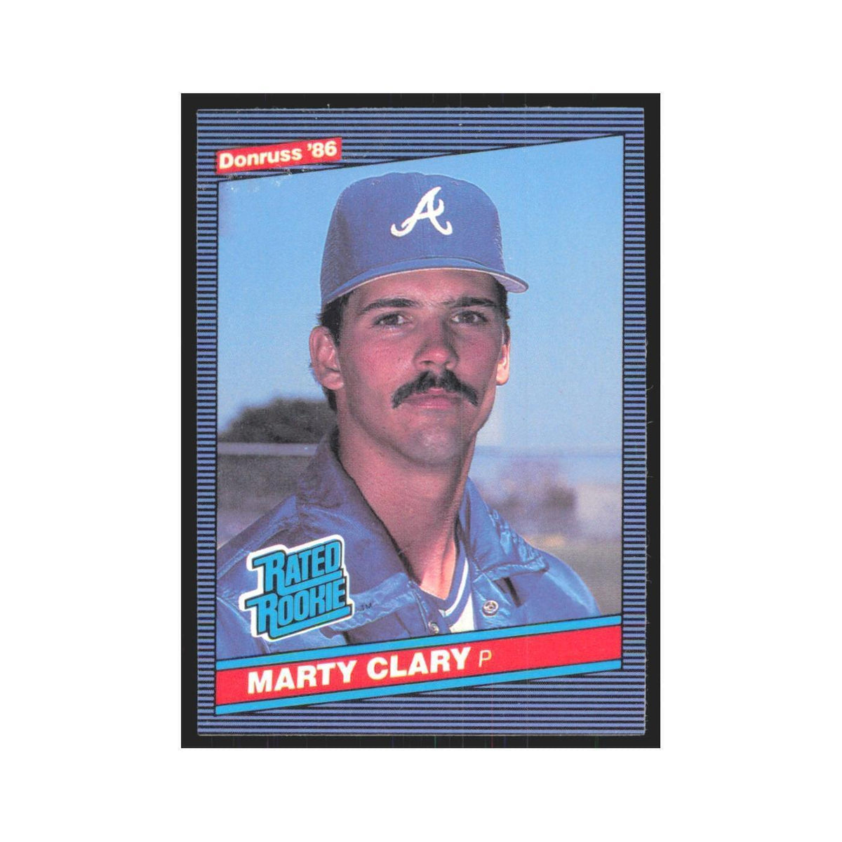 Marty Clary Rookie 1986 Donruss #36 Atlanta Braves Baseball Card NM