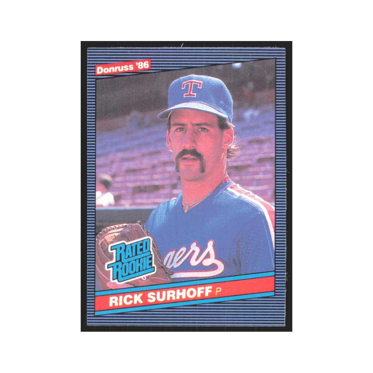 Rick Surhoff Rookie 1986 Donruss #42 Texas Rangers Baseball Card NM
