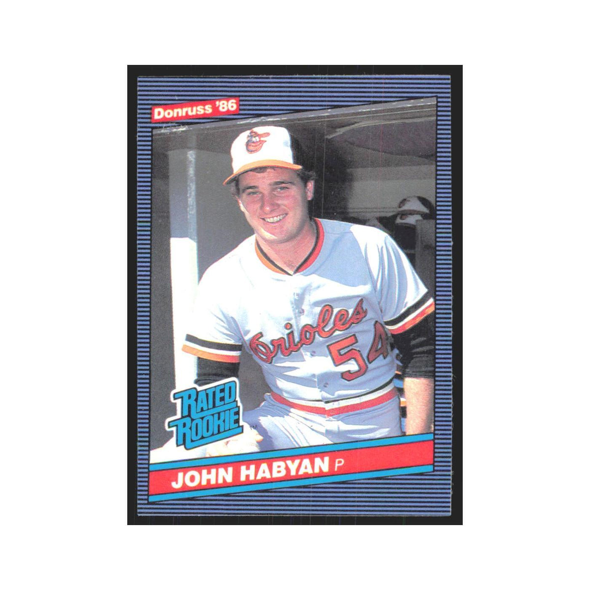 John Habyan Rookie 1986 Donruss #45 Baltimore Orioles Baseball Card NM