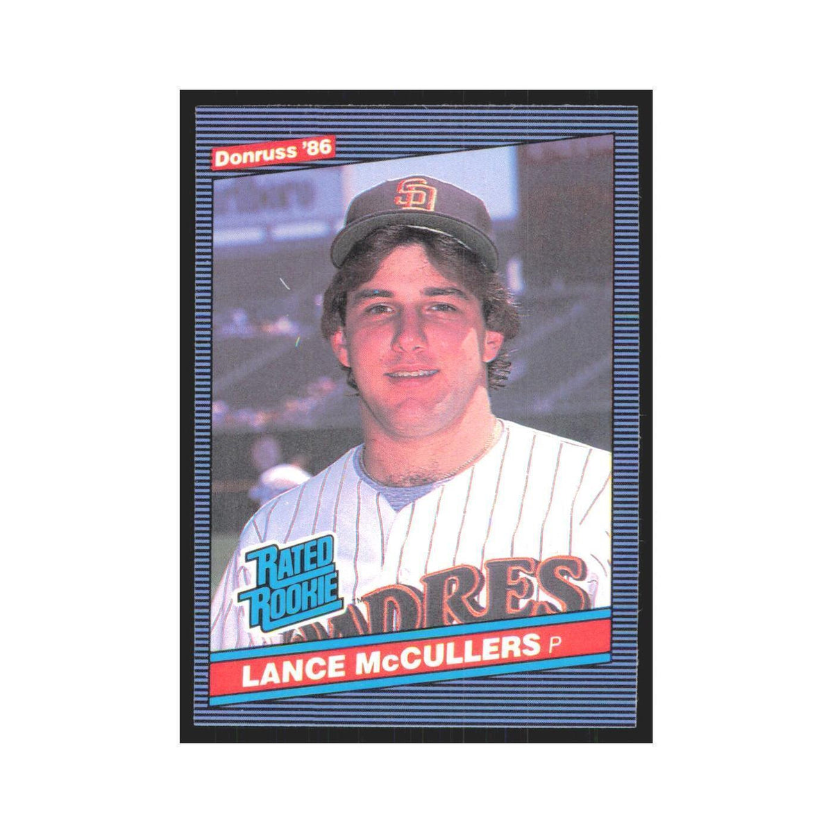 Lance McCullers Rookie 1986 Donruss #41 San Diego Padres Baseball Card NM
