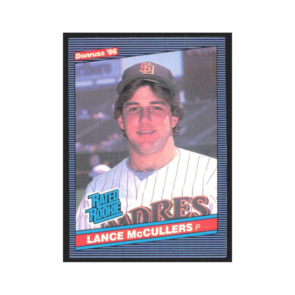 Lance McCullers Rookie 1986 Donruss #41 San Diego Padres Baseball Card NM