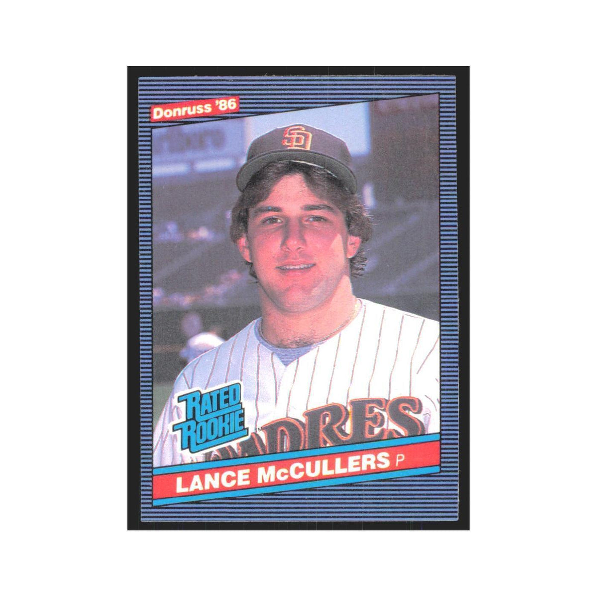 Lance McCullers Rookie 1986 Donruss #41 San Diego Padres Baseball Card NM