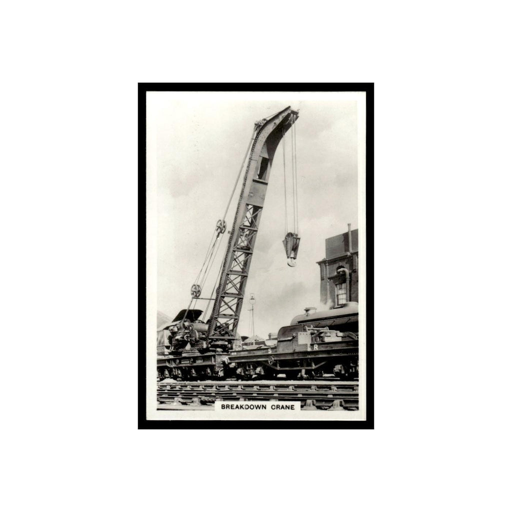 Breakdown Crane 1938 Senior Service British Railways #29 Tobacco Card VG