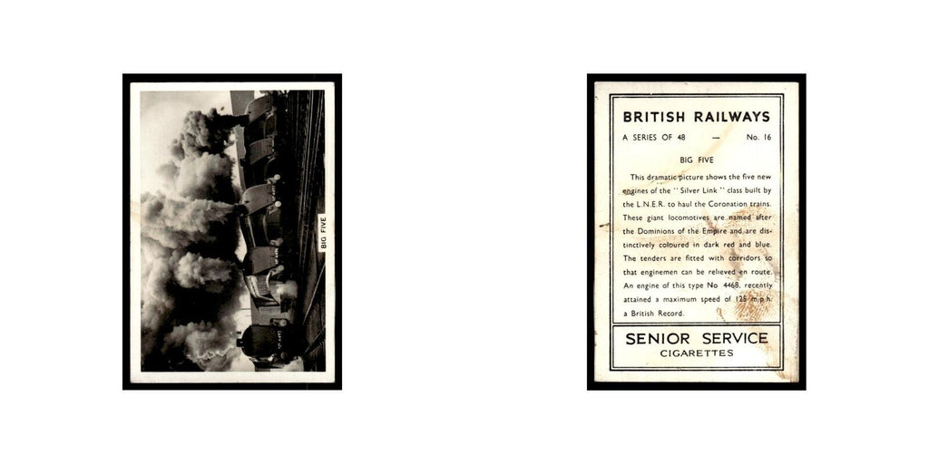 Big Five 1938 Senior Service British Railways #16 Tobacco Card VG