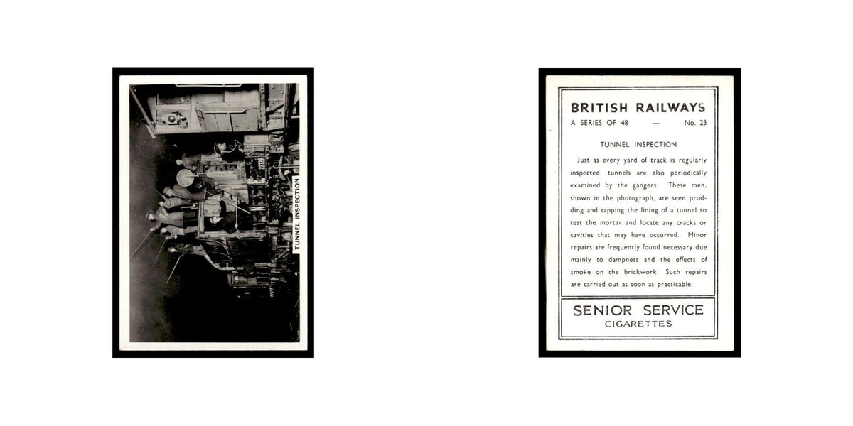 Tunnel Inspection 1938 Senior Service British Railways #23 Tobacco Card VG