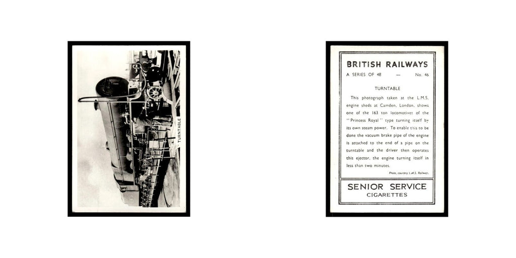 Turntable 1938 Senior Service British Railways #46 Tobacco Card VG