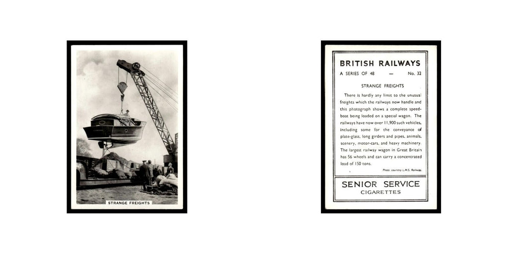 Strange Freights 1938 Senior Service British Railways #32 Tobacco Card VG