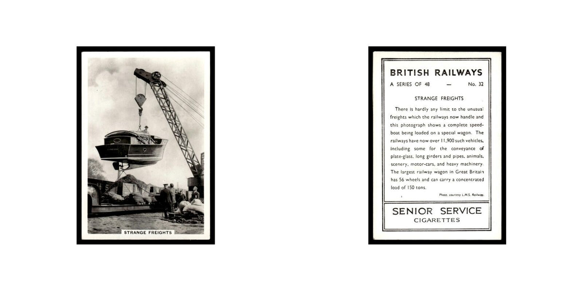 Strange Freights 1938 Senior Service British Railways #32 Tobacco Card VG