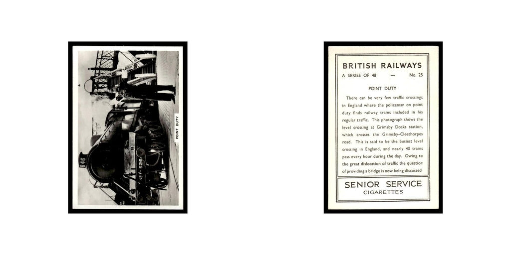 Point Duty 1938 Senior Service British Railways #25 Tobacco Card VG