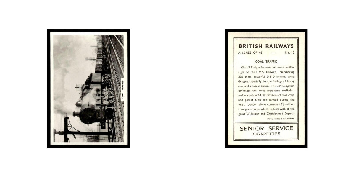 Coal Traffic 1938 Senior Service British Railways #10 Tobacco Card VG