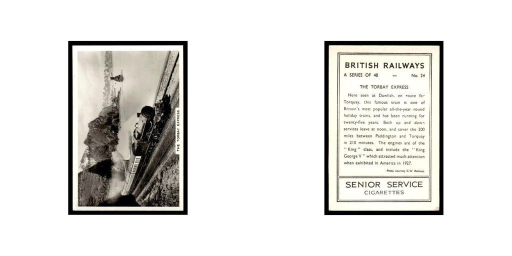 The Torbay Express 1938 Senior Service British Railways #24 Tobacco Card VG