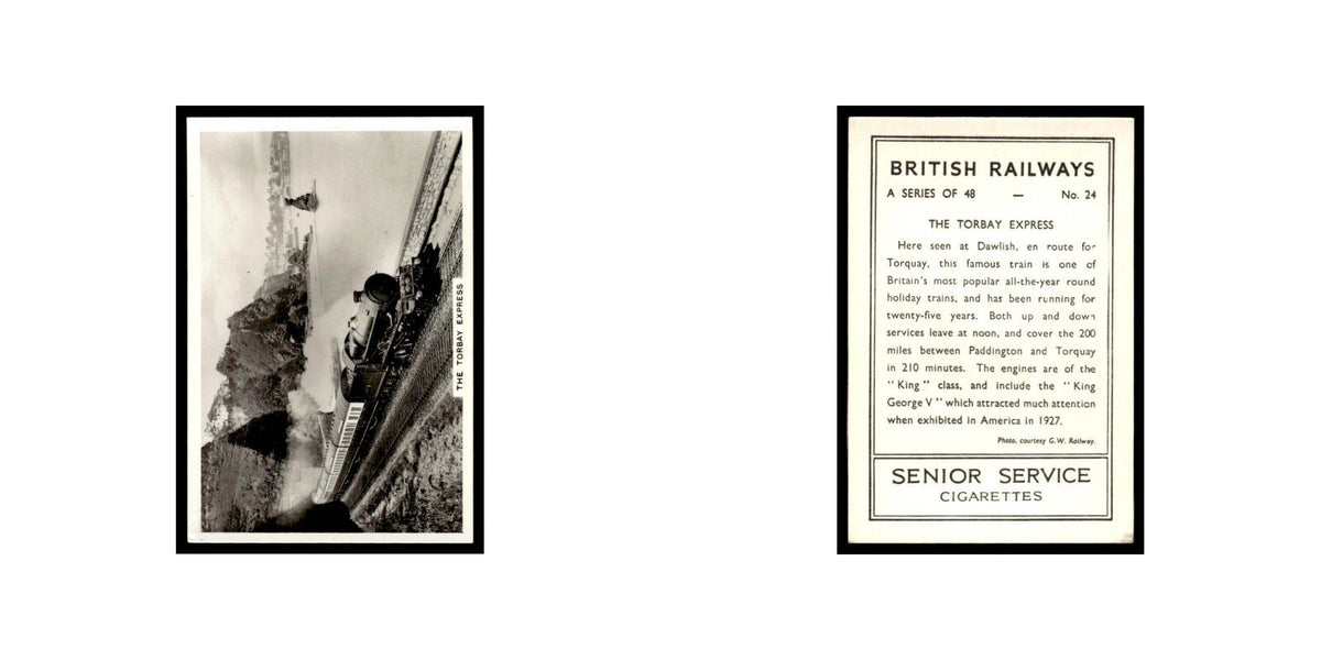 The Torbay Express 1938 Senior Service British Railways #24 Tobacco Card VG