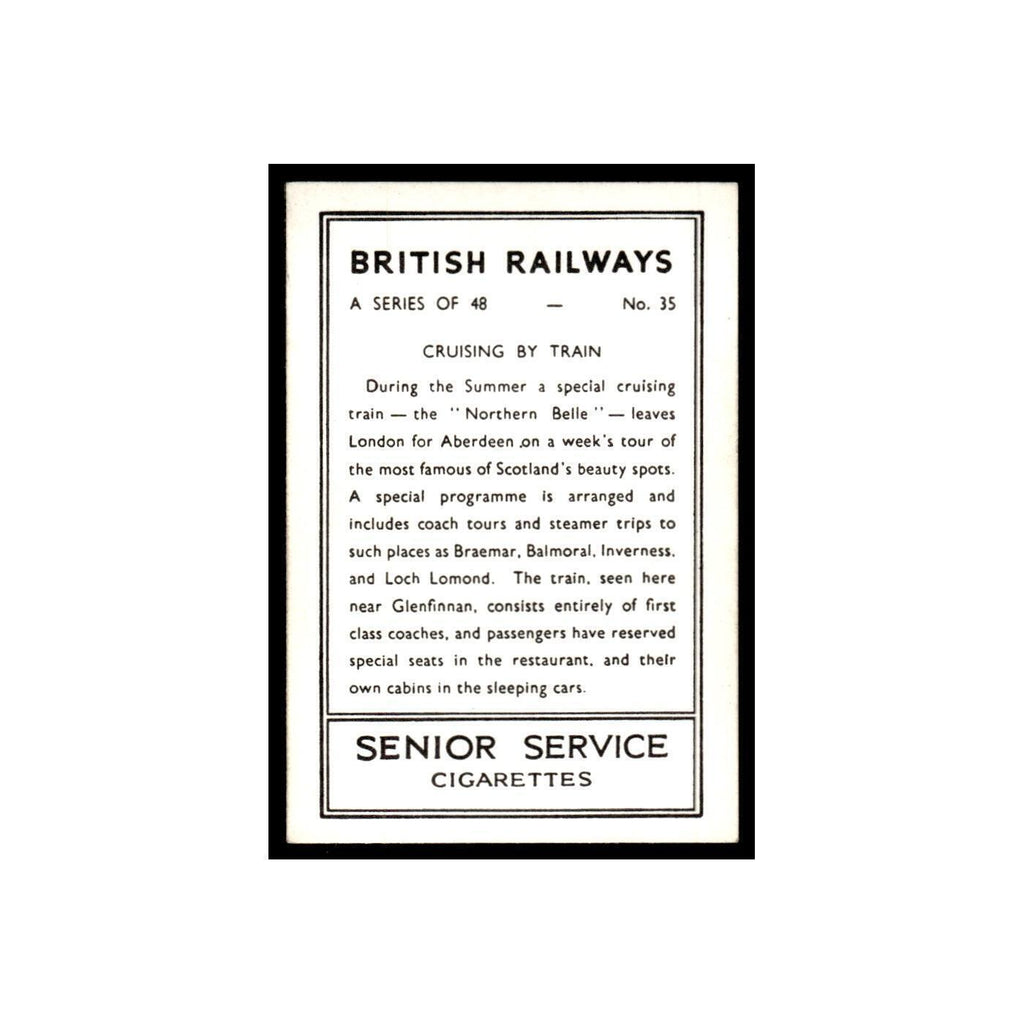 Cruising By Train 1938 Senior Service British Railways #35 Tobacco Card VG