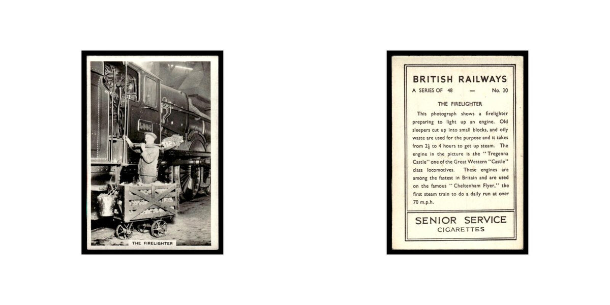The Firelighter 1938 Senior Service British Railways #30 Tobacco Card VG