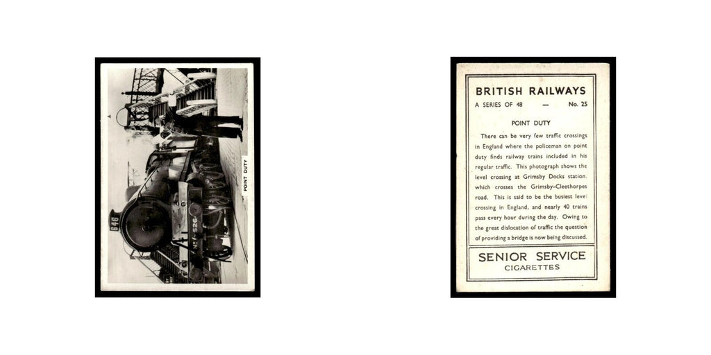 Point Duty 1938 Senior Service British Railways #25 Tobacco Card VG