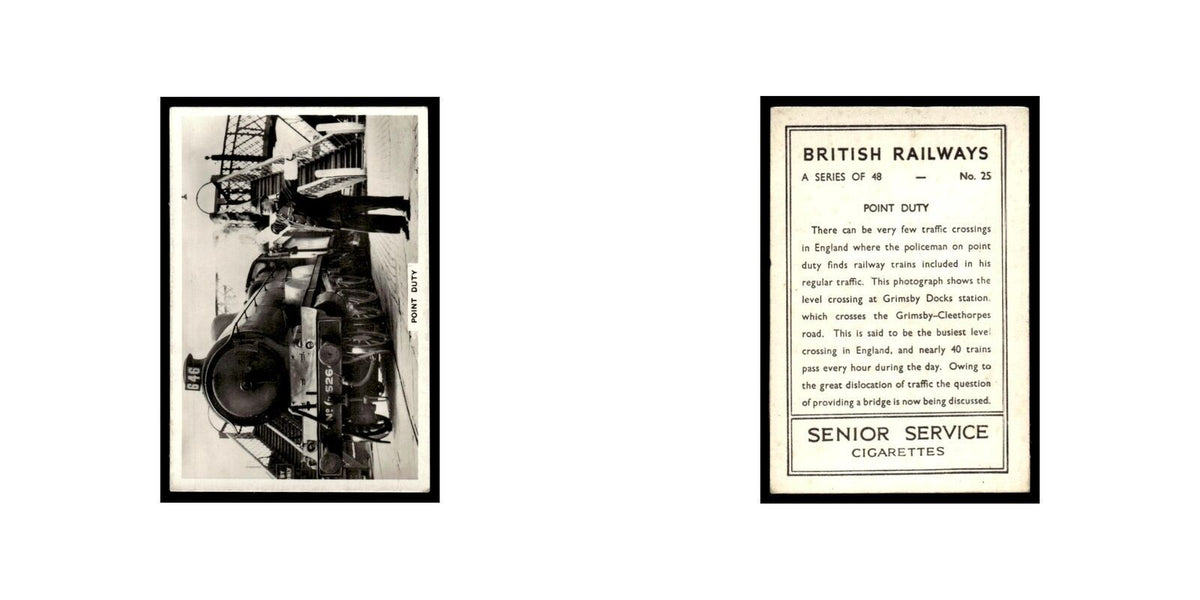 Point Duty 1938 Senior Service British Railways #25 Tobacco Card VG