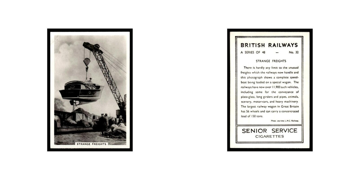 Strange Freights 1938 Senior Service British Railways #32 Tobacco Card VG