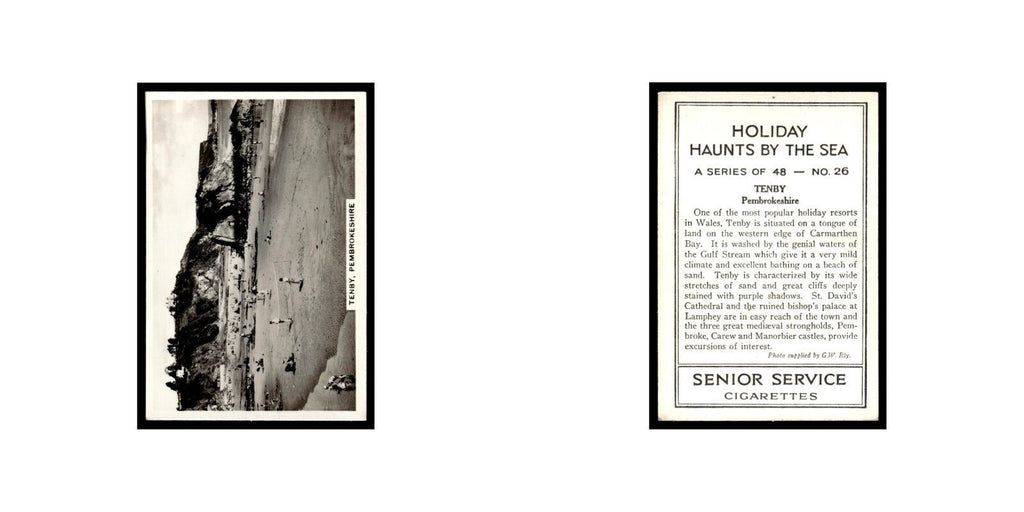 Tenby 1938 Senior Service Holiday Haunts by the Sea #26 Tobacco Card VG