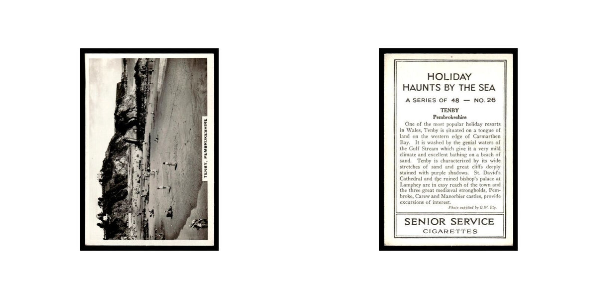 Tenby 1938 Senior Service Holiday Haunts by the Sea #26 Tobacco Card VG