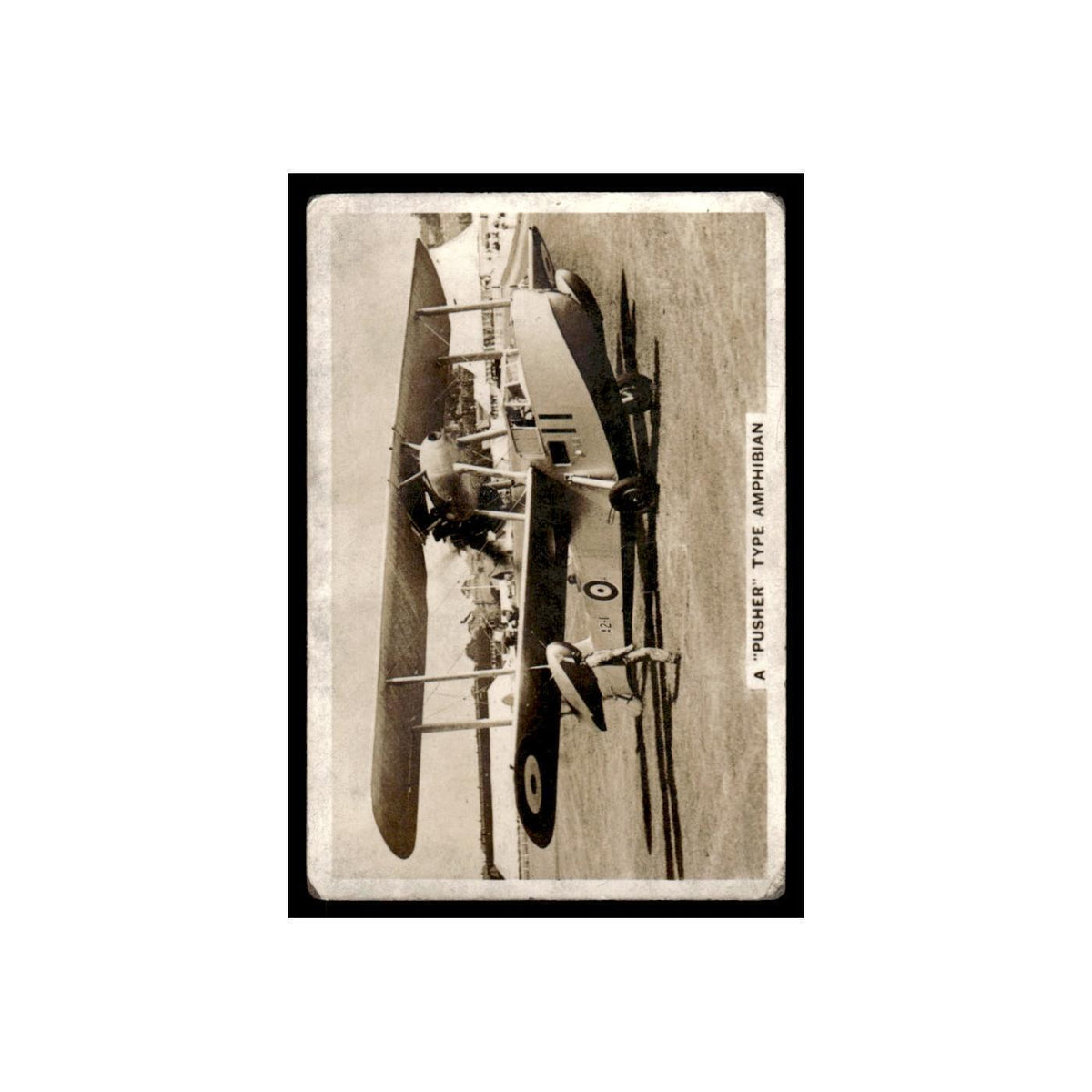 Pusher Type Amphibian 1938 Senior Service Flying #40 Tobacco Card VG