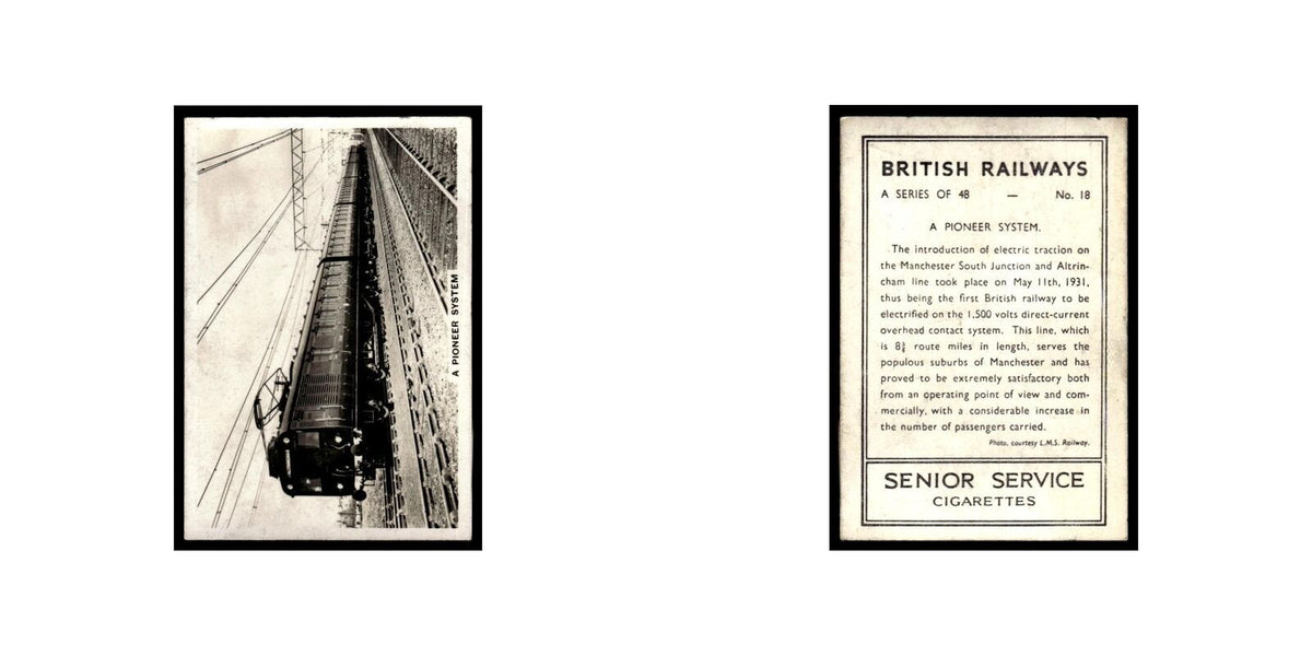 A Pioneer System 1938 Senior Service British Railways #18 Baseball Card VG
