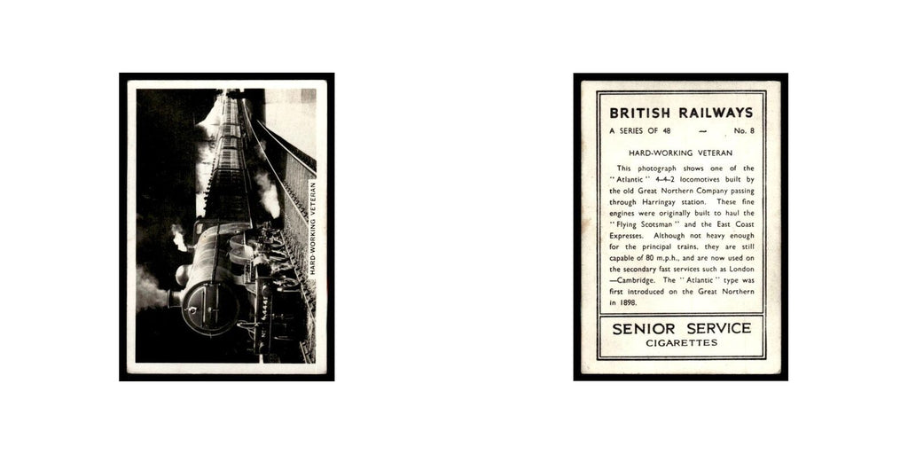 Hard Working Veteran 1938 Senior Service British Railways #8 Tobacco Card VG