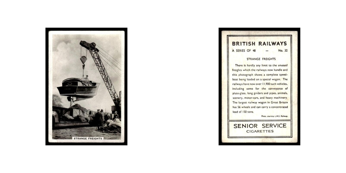 Strange Freights 1938 Senior Service British Railways #32 Tobacco Card VG