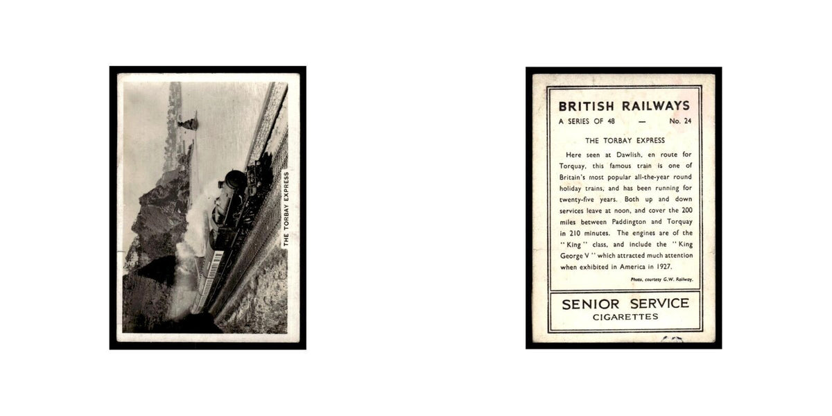 The Torbay Express 1938 Senior Service British Railways #24 Tobacco Card VG