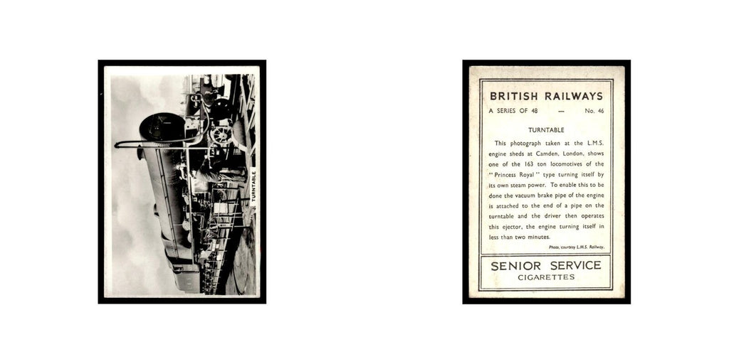 Turntable 1938 Senior Service British Railways #46 Tobacco Card VG