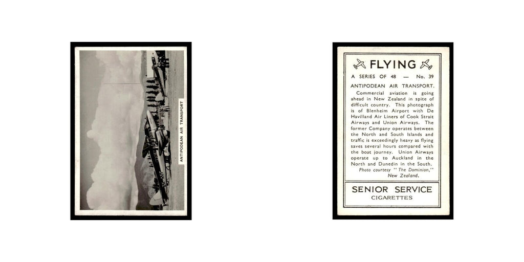 Antipodean Air Transport 1938 Senior Service Flying #39 Tobacco Card VG