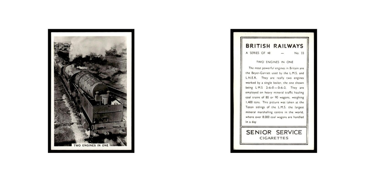 Two Engines In One 1938 Senior Service British Railways #33 Tobacco Card VG
