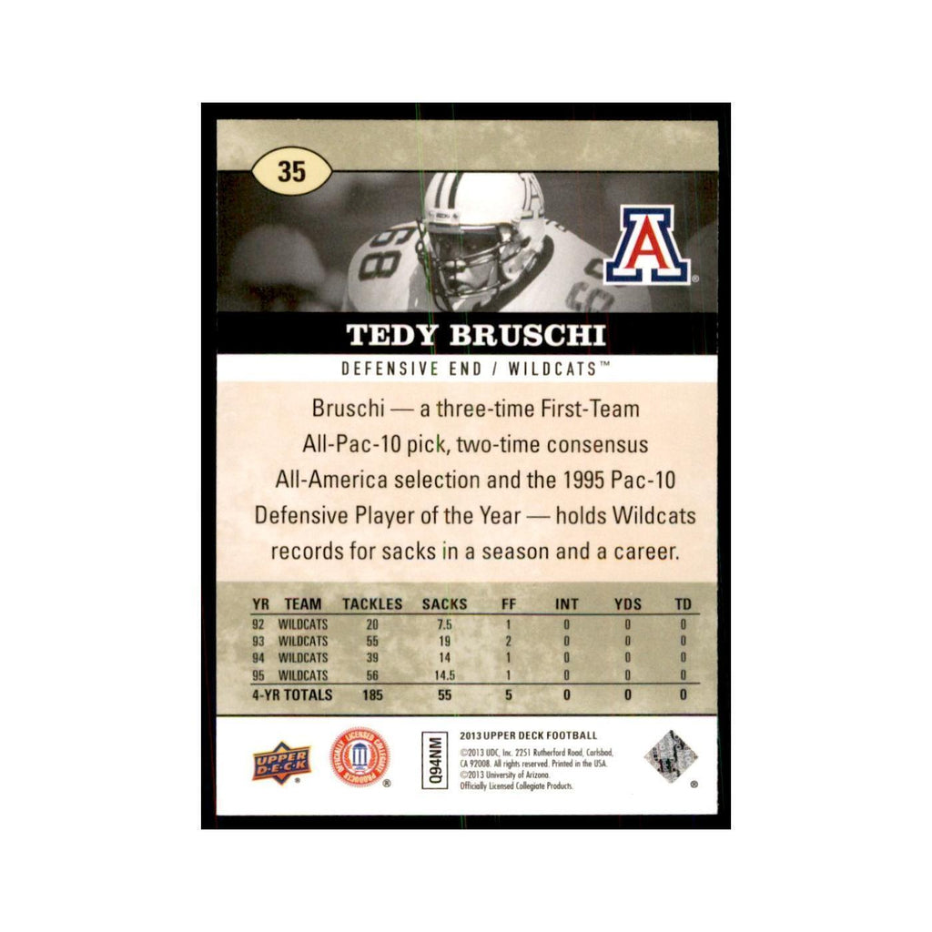 Tedy Bruschi 2013 Upper Deck #35 Football Cards Football Card NM