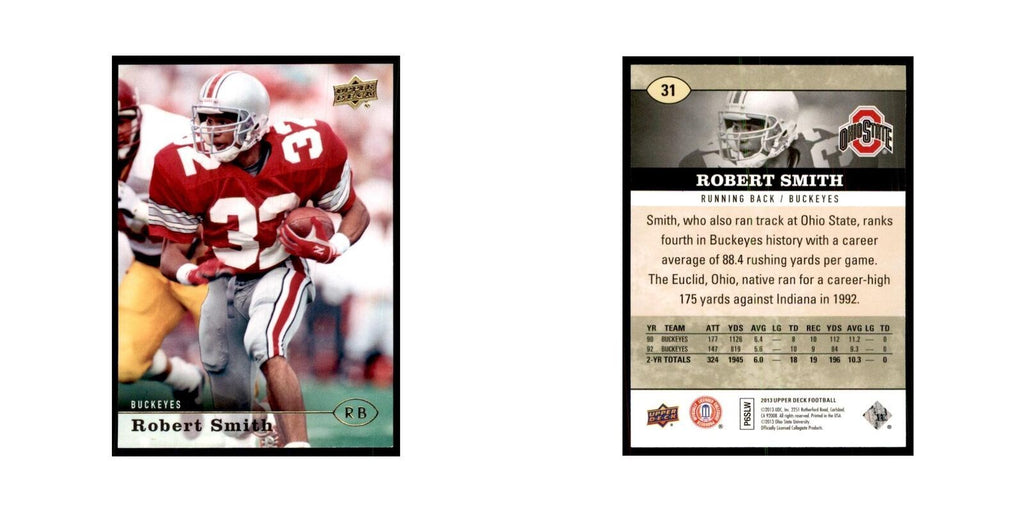 Robert Smith 2013 Upper Deck #31 Football Cards Football Card NM