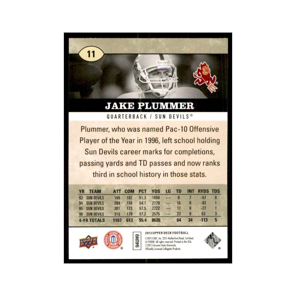 Jake Plummer 2013 Upper Deck #11 Football Cards Football Card NM