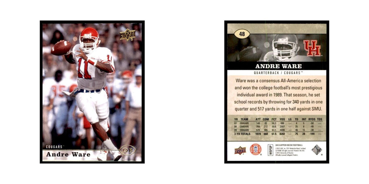 Andre Ware 2013 Upper Deck #48 Football Cards Football Card NM