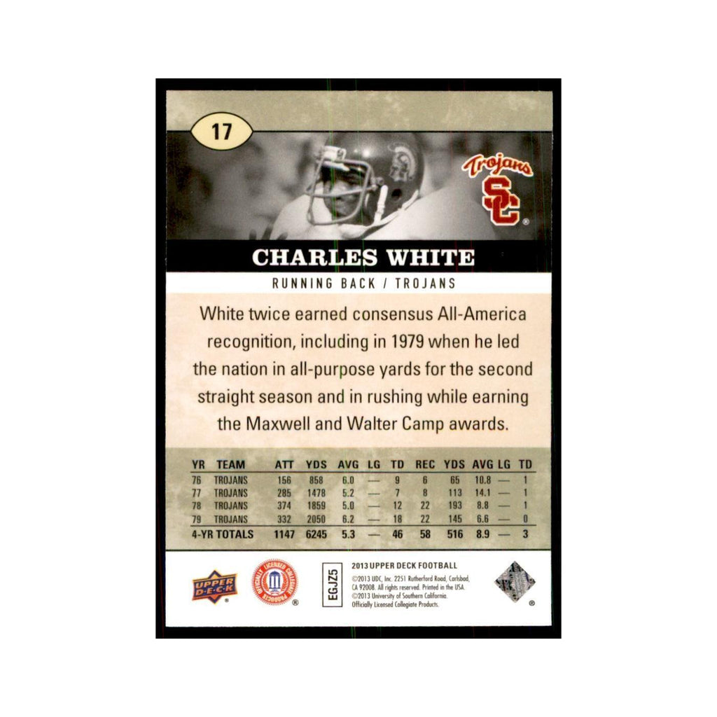 Charles White 2013 Upper Deck #17 Football Cards Football Card NM