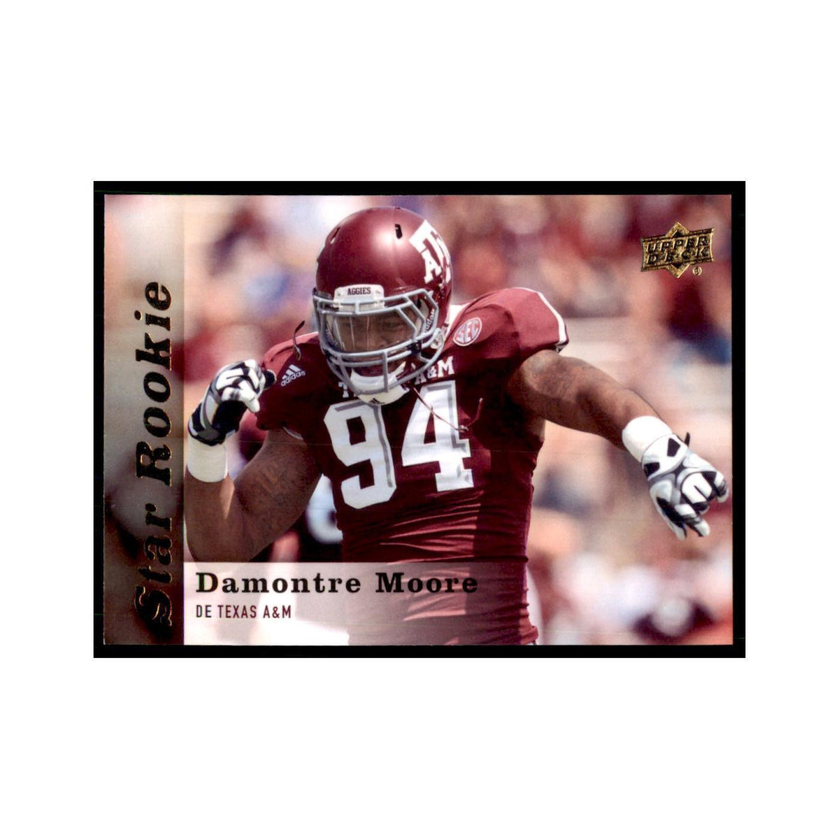 Damontre Moore Rookie 2013 Upper Deck #140 Football Cards Football Card NM